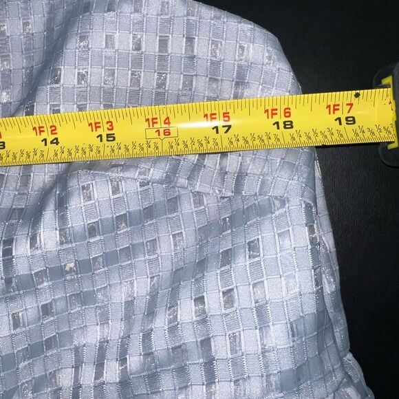 H&M Slate Blue Flared Peplum Style Tank Top Size Large EUC - Picture 7 of 8